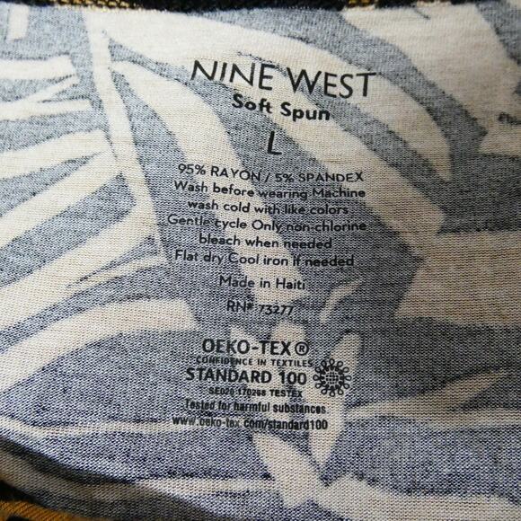 Nine West Soft Spun Women's Large Sleeveless Blouse Stretchy Artsy - Picture 5 of 5